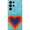Liquid Blue Tie Dye Heart Galaxy S25 Ultra Skin